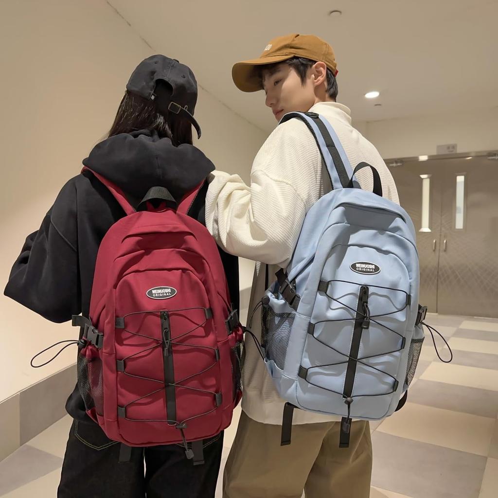 ZESU Korean Large Capacity Backpack for School and High School Lightweight and Suitable for Men and and Outdoor Black Women's Students, Women, Travel,