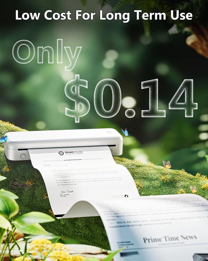 Itari M834 Mobile Printer A4 A compact and portable printer that is easy to Compatible with a wide range of it can print in wide sizes of With