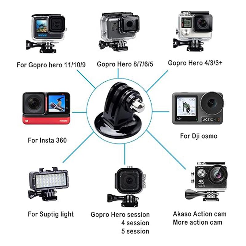 5pairs Tripod Mount for GoPro Thumb Screws 1/4 Adapter Compatible with Go Pro Hero 13 12 11 DJI Osmo Insta360 Action Camera