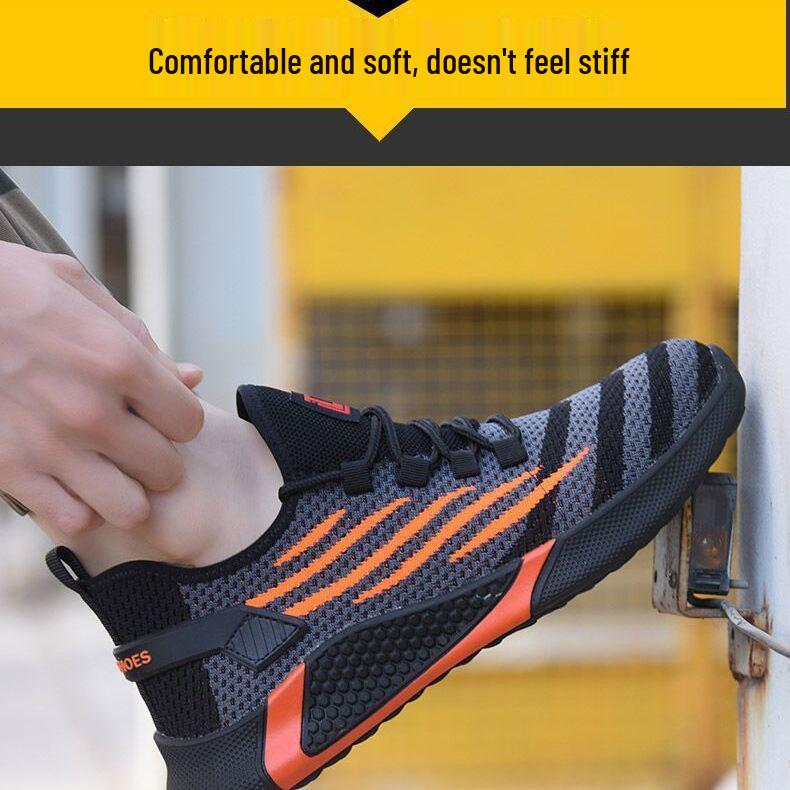 Breathable Steel Toe Safety Shoes - Anti-Smash, Anti-Puncture, Soft Sole, Comfortable Work Shoes for Men