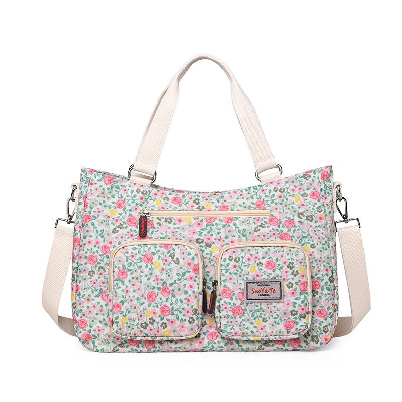 

Повседневная женская наплечная сумка с принтом, многосекционное хранение, сумка для мамы, нейлоновая ткань, большая вместимость, женская сумка-мессенджер