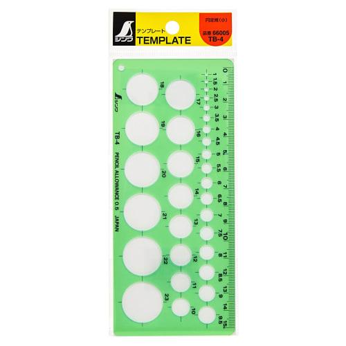 Shinwa Sokutei Template Circle Ruler Small 66005