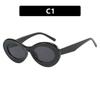 Y2K Vintage Small Oval Sunglasses Women Luxury Brand Designer Black Female Sun Glasses Shades Classic Eyeglasses