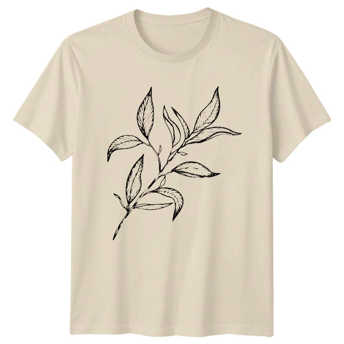 Hand Drawn Botanical Design Vintage Sketch T-Shirt Botanical Sketch Nature XS