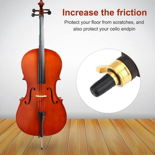 Cello Endpin NOn Slip Cap for Instrument Protection, Black Rubber Tip, Rubber Tip End, Endpin Cap, Rubber Material, Endpin Rubber Protector, Rubber Ti