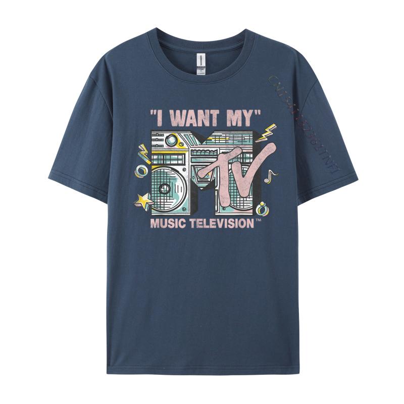 I Want My Retro Boombox Casual T-Shirt Tops & Tees Cotton Men Design Tops & Tees Top Quality Harajuku