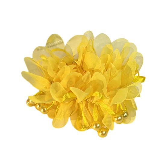 Elástico de Cabelo Cor Vibrante Decoração de Pérolas Artificiais Faixa de Cabelo Infantil Performance de Palco Alto
