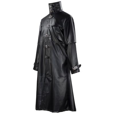 Plague Doctor's Suit, Medieval Vintage Leather Jacket, Snug-down Long Men's Leather Jacket, Halloween