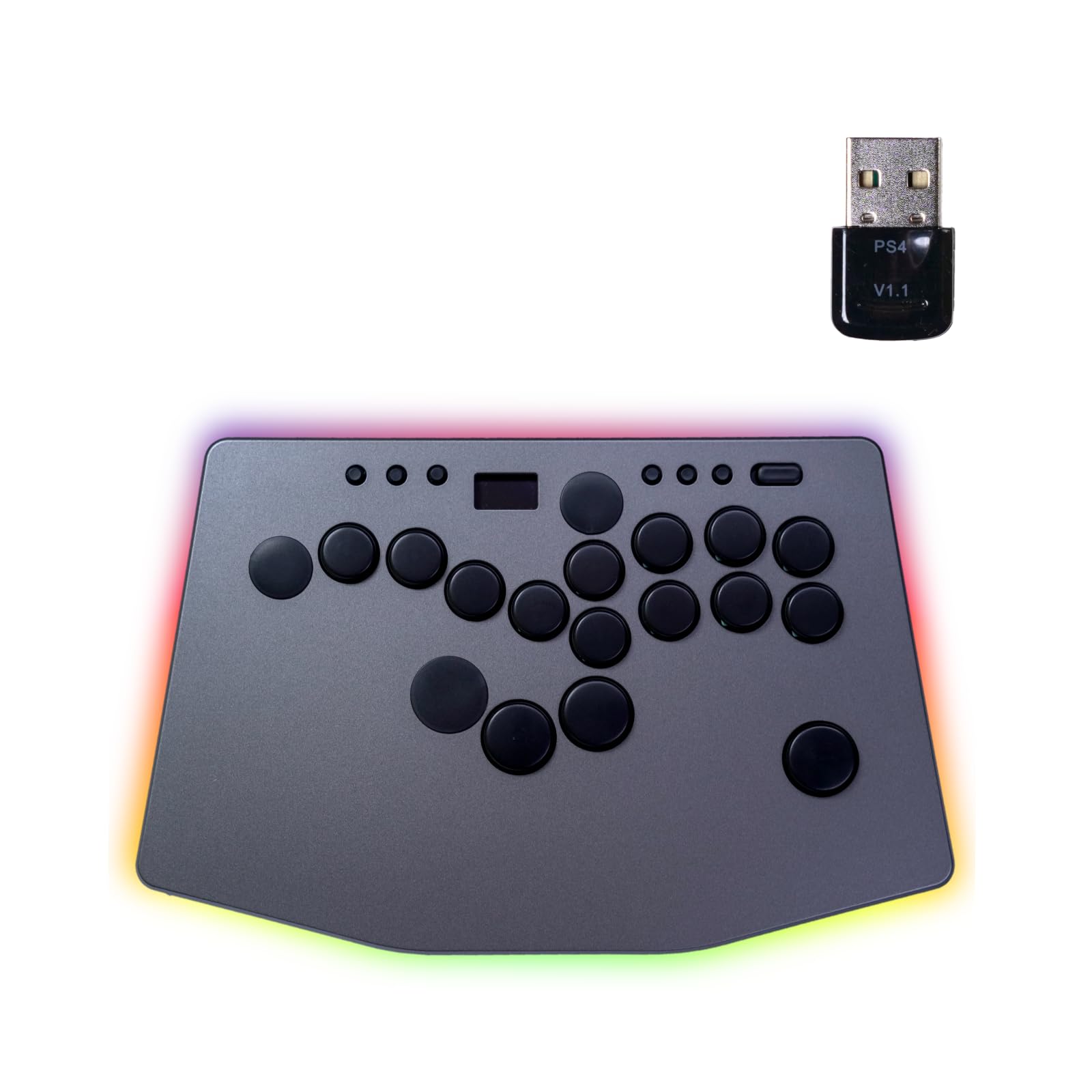 

Rushbox Lite 2 rush box безважільний аркадний контролер PS5 аркадний стік PS4 Switch PC розташування кнопок змінний контролер 18 кнопок додатковий безшумний