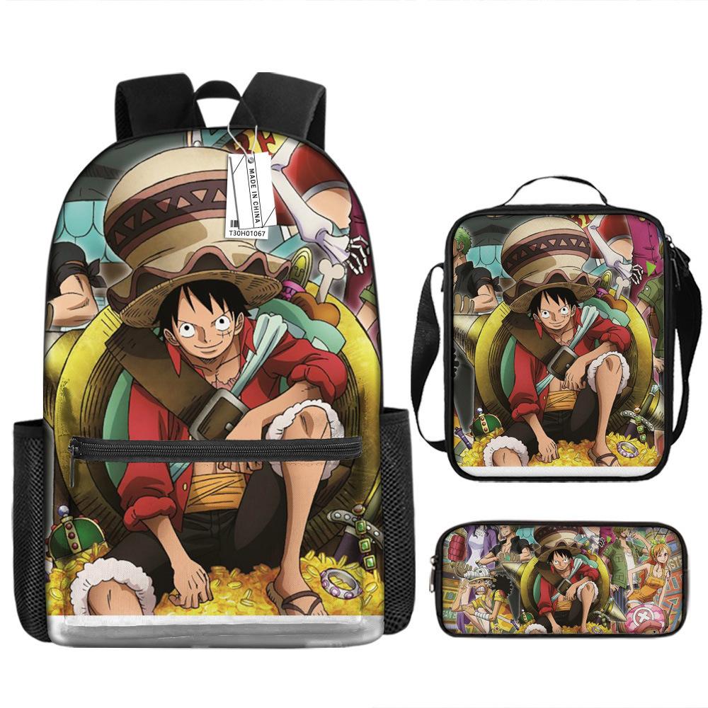 Popular Animation Backpack Student Schoolbag Boys Messenger Bag Girls Pencil Case