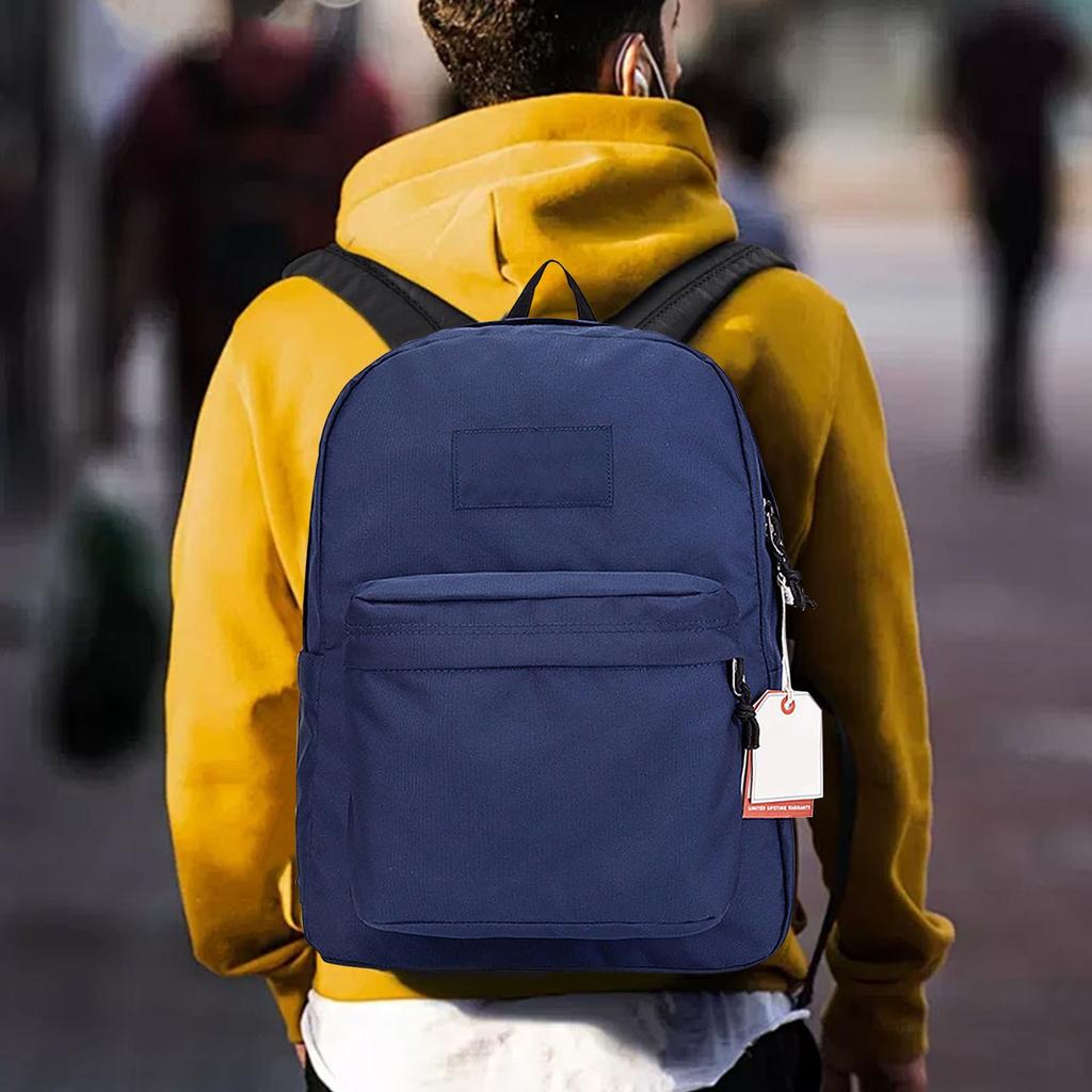 Backpack Large Capacity School Bag Backpack Computer Bag Male And Female Students  Solid Color Campus Travel Waterproof