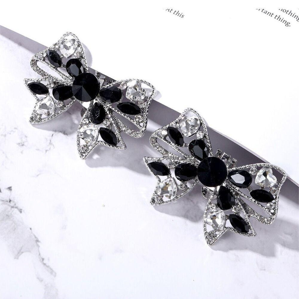 Rhinestone Shoe Clips DIY High Heel Bowknot Shoes Buckles Charm Jewelry Removable Bridal Shoes Decorations