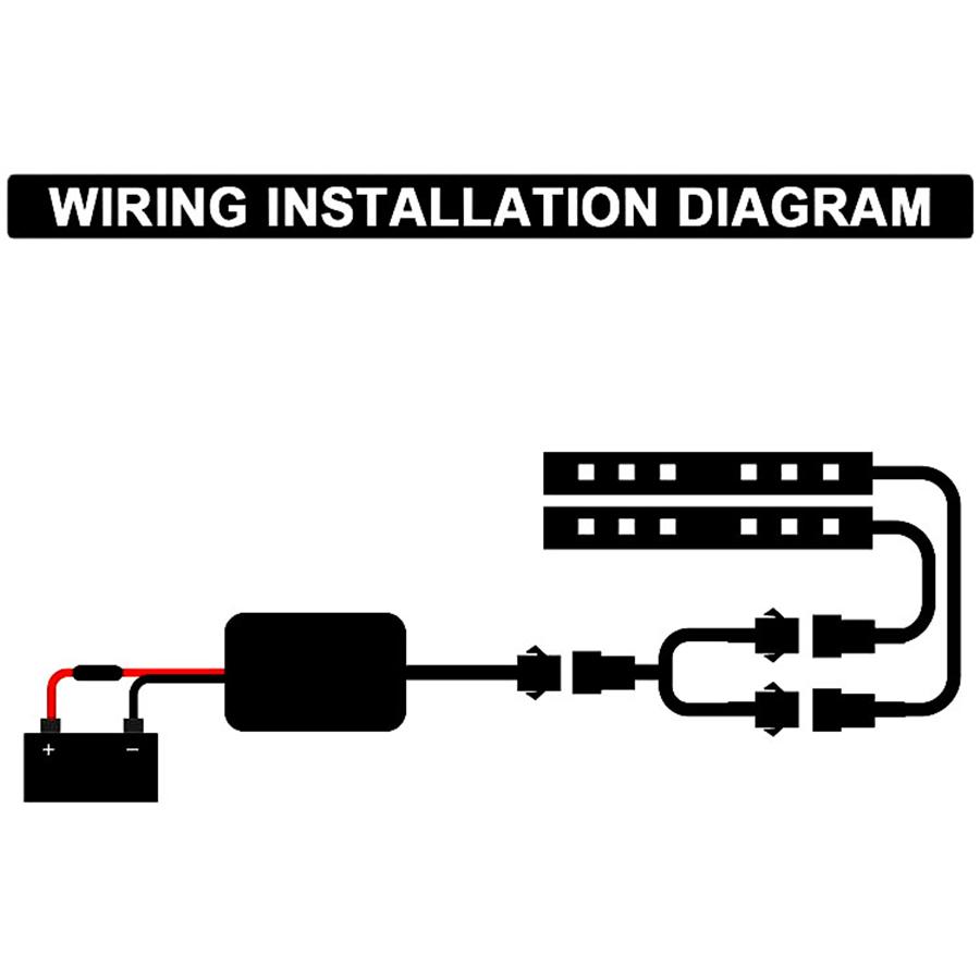 12pcs 108LED Motorcycle ATV RGB LED Neon Under Glow Strip Light Kit Remote Control