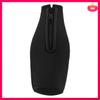 12 Pack Beer Bottle Cooler Sleeves Keep Drink Cold Zip-Up Extra Thick Neoprene Insulated Sleeve Cover Black