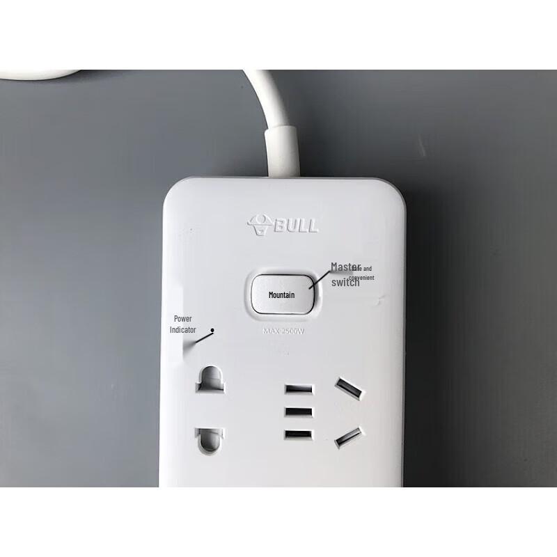 Bull 4-Outlet Power Strip with Dual USB & Master Switch