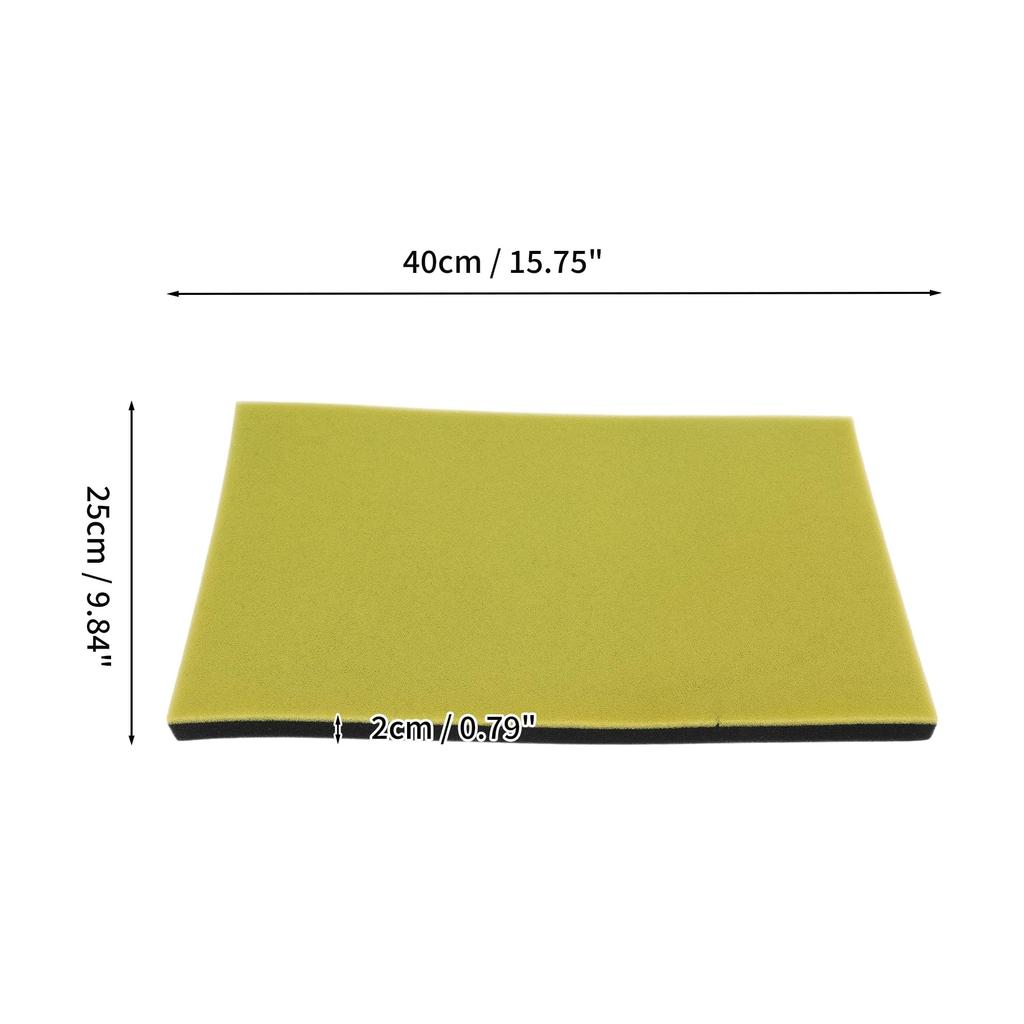 BULLSPANN Motorcycle Air Air Filter Air Filter Foam Pad Cut to Use 400x250mm Black Yellow