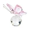 Crystal Butterfly Figurines with Glass Ball Base Glass Butterfly Statues Crystal Animal Figurine for Home Ornament Decor