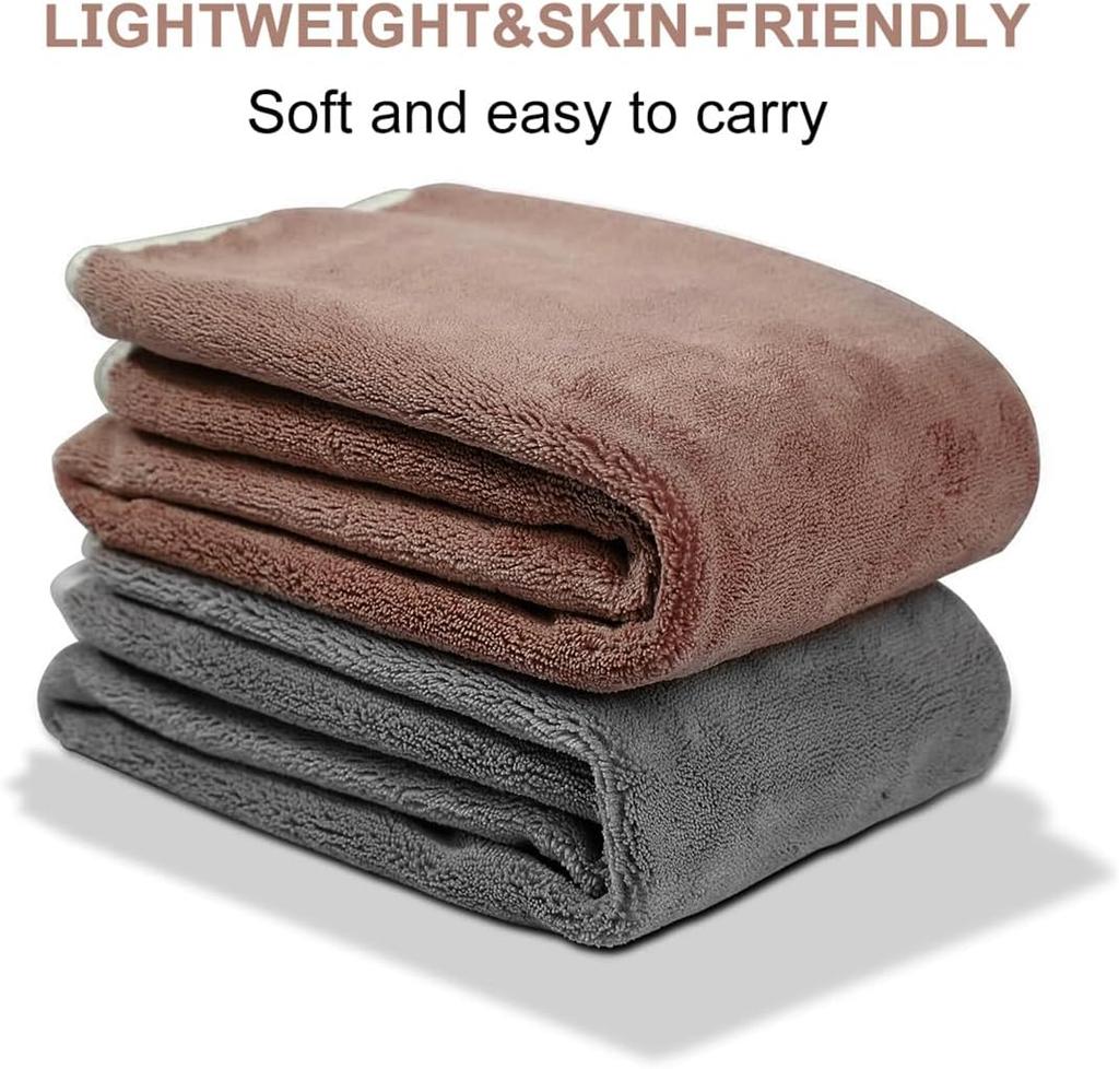Adult Bibs Terry Bib Adjustable Clothing Protector Waterproof Towel for Elderly Eating 2 Pack