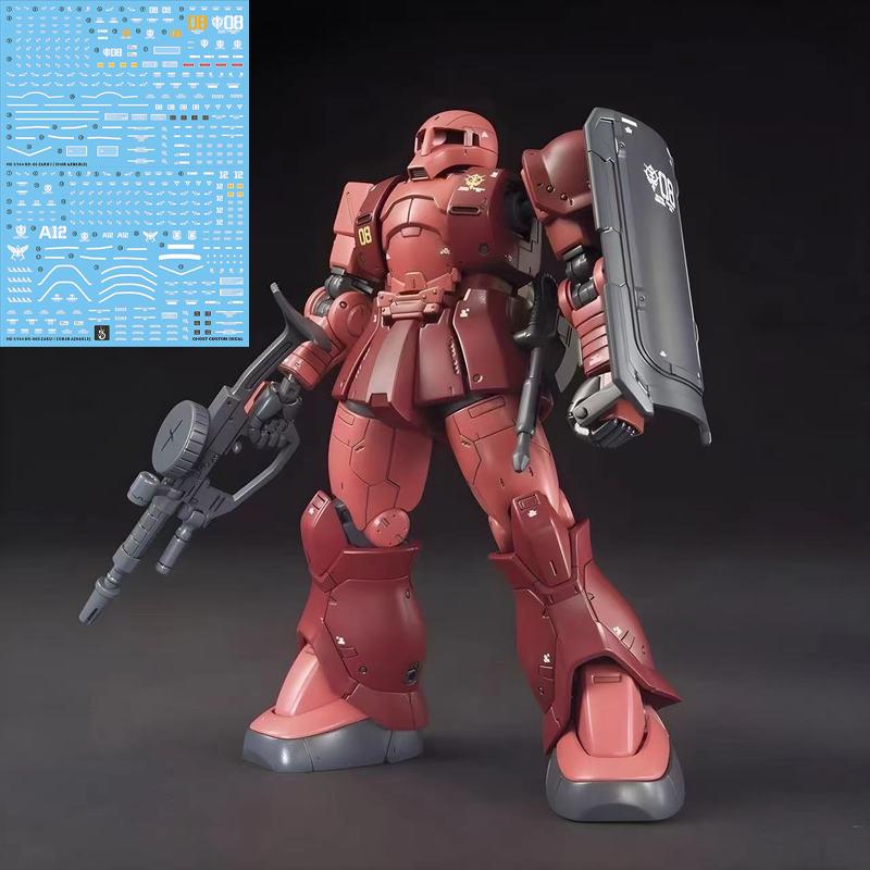 GTO 015 Char's Custom Old Type Red Zaku I HG 1/144 MS-05 Mech Assembly Model Kit Action Figures Desktop Decoration Doll Boy Toy