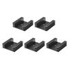 Uxcell Paralelní žebrovaný chladič 45 x 45 x 14 mm TO-3 pro triodu, Černý, 5 ks