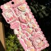 Kawaii  My Melody Cinnamoroll 3D Thick Chubby Double-Layer Bubble Sticker Cute Puffy Diy Laptop Phone Case Sticker