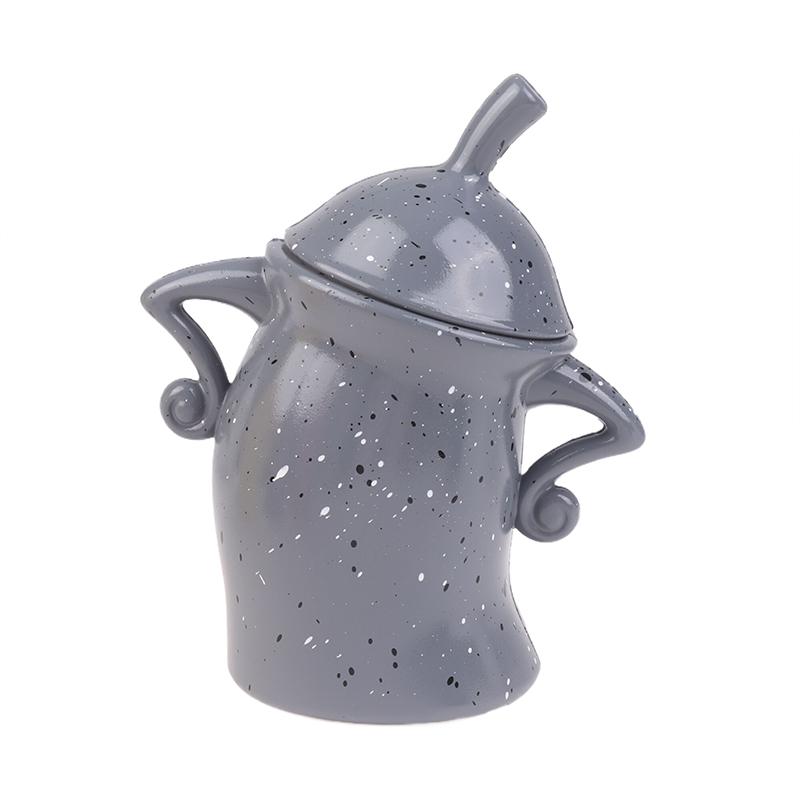 

Канистра с характером, симпатичная дерзкая канистра для хранения, забавные керамические настольные украшения, банка для хранения продуктов с герметичной крышкой серый