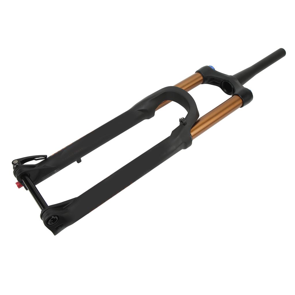 27.5 Inch Mountain Bike Suspension Fork 175mm Stroke Bicycle Front Fork Tapered Steerer Manual Lockout Gold