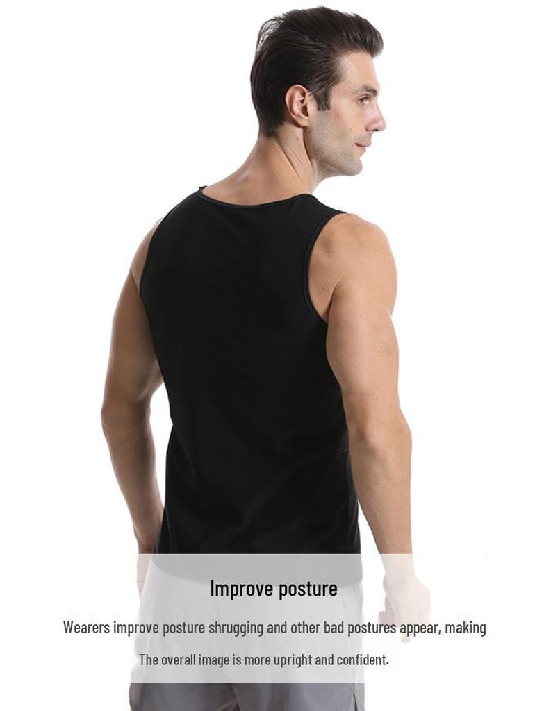 Herren-Saunaanzug: Schweißinduzierende Fitness-Körperformende Weste zum Laufen & für die Taillenkontrolle.