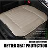 Car Seat Cover for Front Seat, Anti-Slip & Waterproof Leather Auto Front Seat Pad Protector, Durable Driver Bottom Seat Cushion Cover with Storage