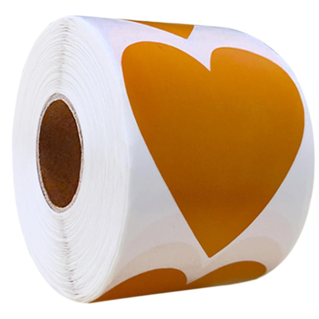 Heart-Shaped Multicolor Label Stickers: Writable, Adhesive, and Perfect for Categorizing or Decorating.