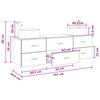 Bathroom Furniture Set 3 Pcs Black 161.5 X 44.5 X 80 Cm