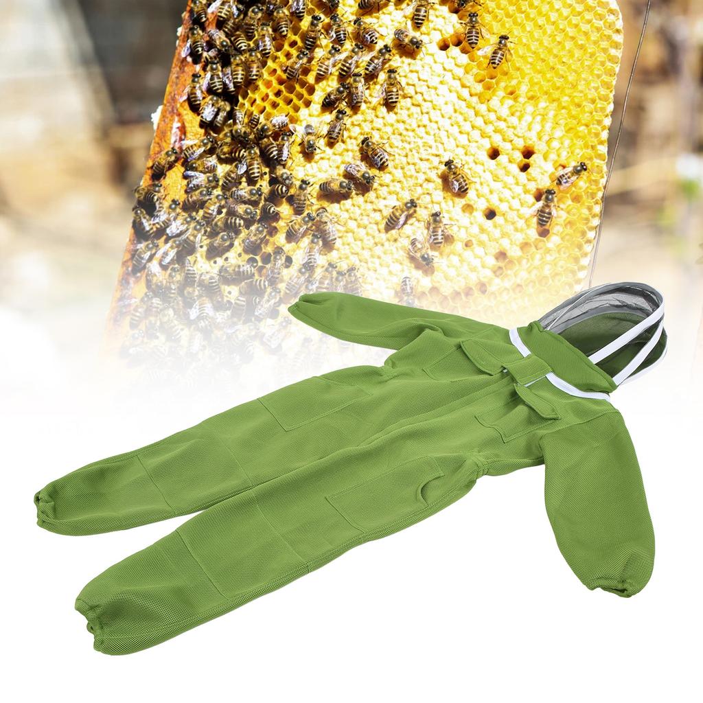 Beekeeping Suit Professional Breathable Full Body Beekeeper Suit with Round Veil Hat