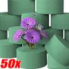 Blocs de Mousse Florale Ronds Verts Bricolage Fleurs Fraîches Artificielles Mousse Florale Humide Sèche Briques de Mousse Florale Anniversaire Mariage Fête Décoration Florale