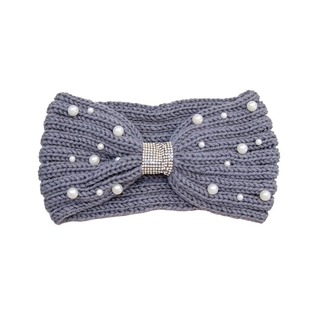 1PC Winter Pearl Headband for Women Wool Knitted Headbands New Cotton Headwear Elastic Hair Band Hair Accessories
