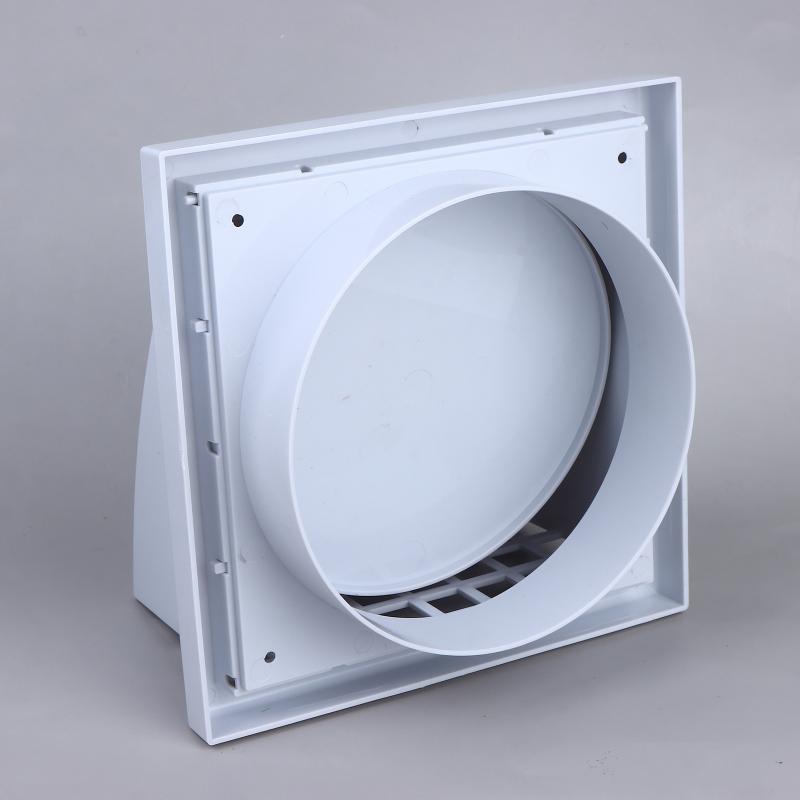 Abs Exterior Wall Ventilation Grille With Valve For Range Hood Duct Air Outlet Weatherproof Material 100Mm 125Mm 150Mm