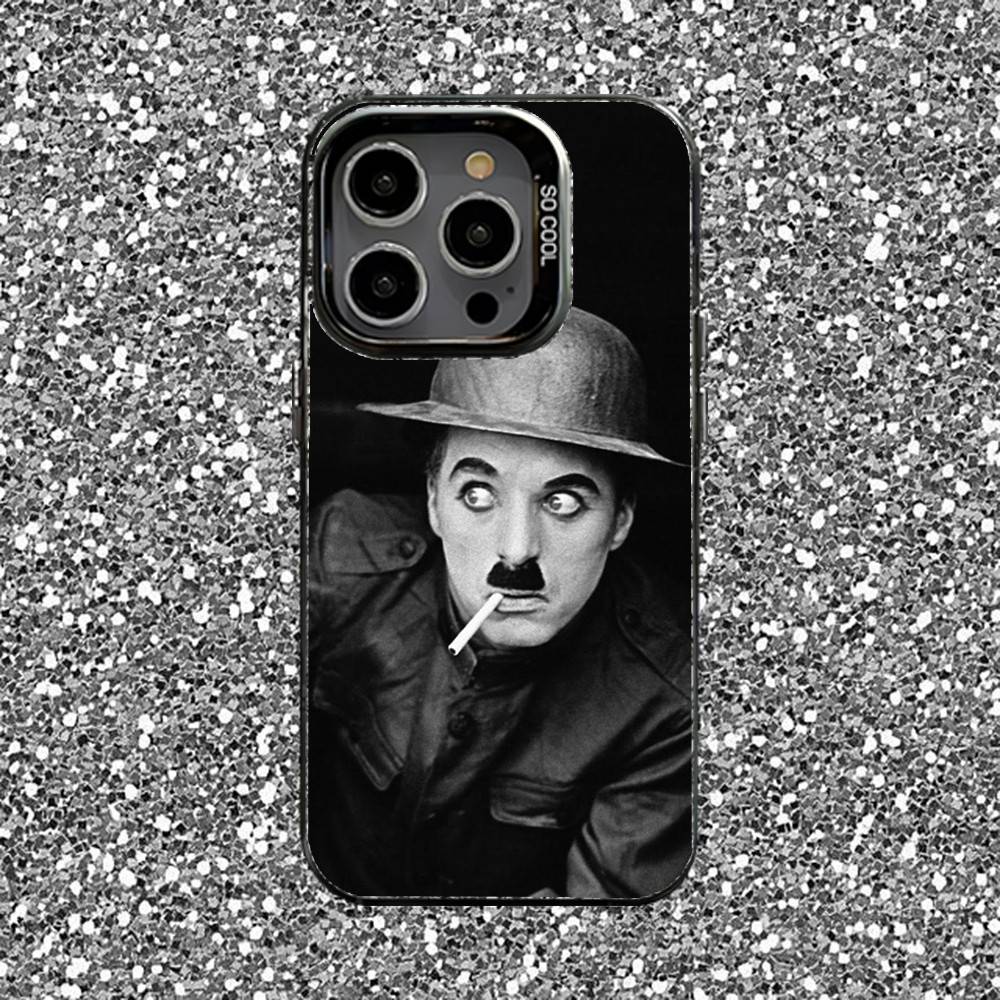 

Charlie C-Chaplin Phone Case For iPhone 16,15,14,13,12,11,Pro,XS,Max,Plus,Mini,SE Black Candy Matte Shockproof Cover iPhone16pro