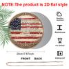2D Flat, 1pc Round Aluminum Hanging Sign, Vintage Plaque Featuring "American Flag 1776 Declaration of Independence" with THOMAS Jefferson Quote