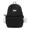 Schoolbag Simple and Versatile Ins Campus Style Backpack Female Solid Color Large Capacity High School Student Schoolbag Travel Computer Backpack