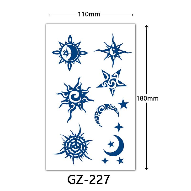 Herbal Semi-Permanent Tattoo Sticker, Semi-Permanent Tattoo Sticker, Anti-Rub, Anti-Sweat Tattoo