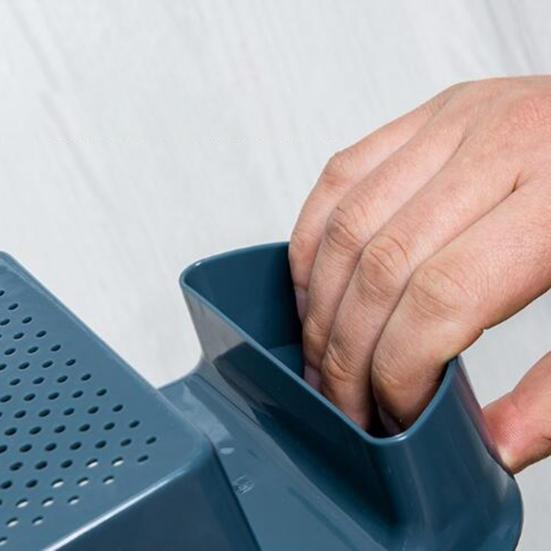 Abtropfgestell, abnehmbar, einfaches ausgehöhltes Design, Schwamm-Seifen-Aufbewahrungsorganisator für die Küche