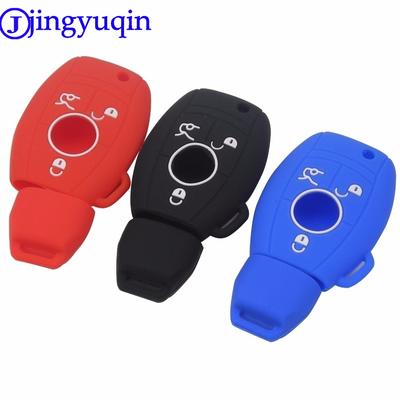 Jingyuqin 3 Buttons Silicone Car Key Case Cover For Mercedes For Benz Fob Remote Case Smart W203 W211 CLK A C E S Class Slk Cl