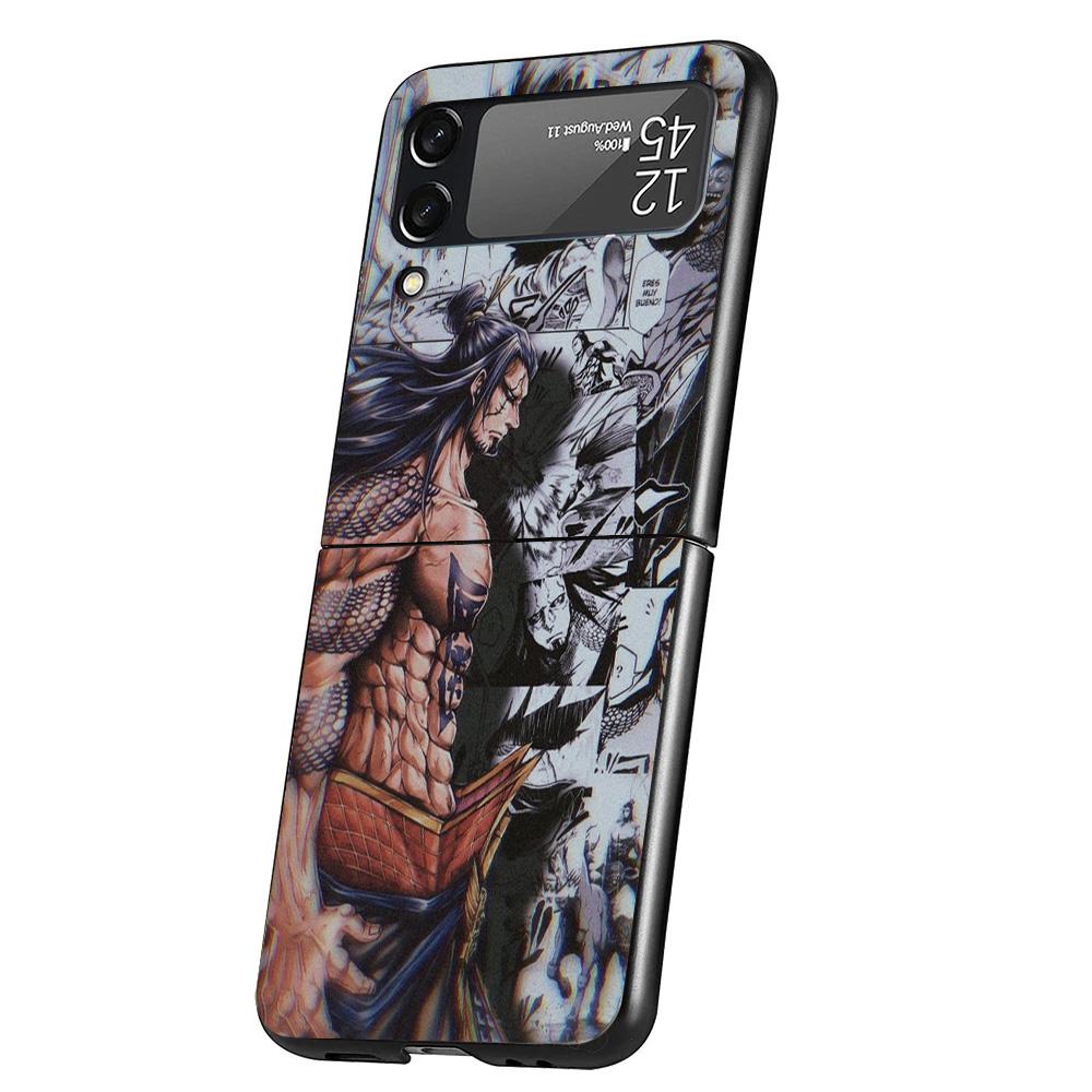 Record of Ragnarok Anime Case Phone Cover for Samsung Galaxy Z Flip 6 5 4 3 5G ZFlip6 ZFlip5 ZFlip4 ZFlip3 Black Hard Trend Fund