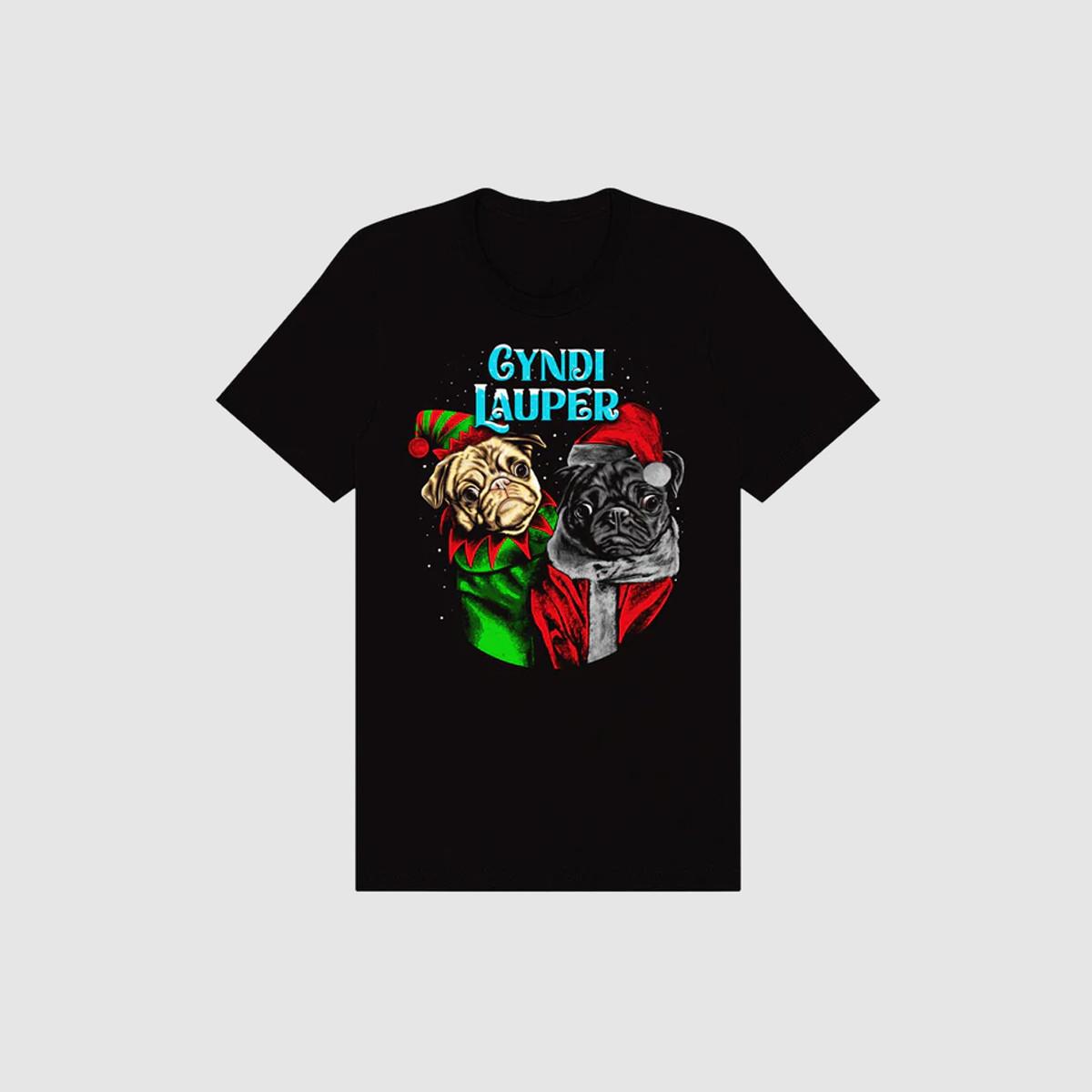 funny NEW Christmas Cyndi Lauper black T-shirt All sizes 1F2427 XXL