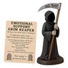 Halloween Gothic Black Death Statue DeathThemed Sculpture for Desk Horror Desktop Decoration Resin Grim Statue Craftsmanship
