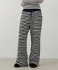 Wednesday Oasis For Woman Fuzzy Boucle Stripe Wide Pants_Ivory(W25-Pt36)