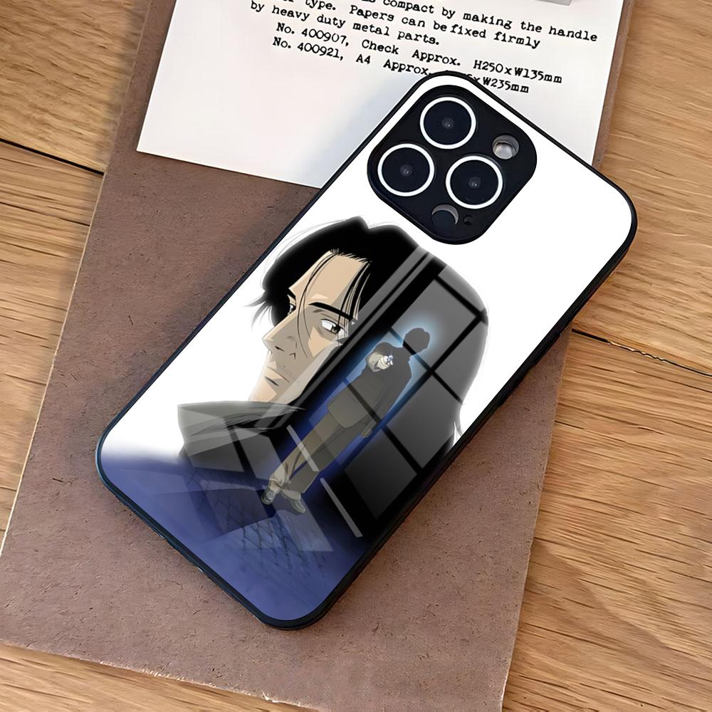 N-Naoki Urasawa S Monster Phone Case For IPhone 17 Air 16 E Pro Max 15 14 13 Mini 12 Pro 11 Max Plus Black Glass Cover