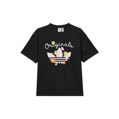 Originals Comfortable Soft Casual Versatile Short Sleeve Breathable Drop Shoulder T-Shirt Women Tops Black KB8959