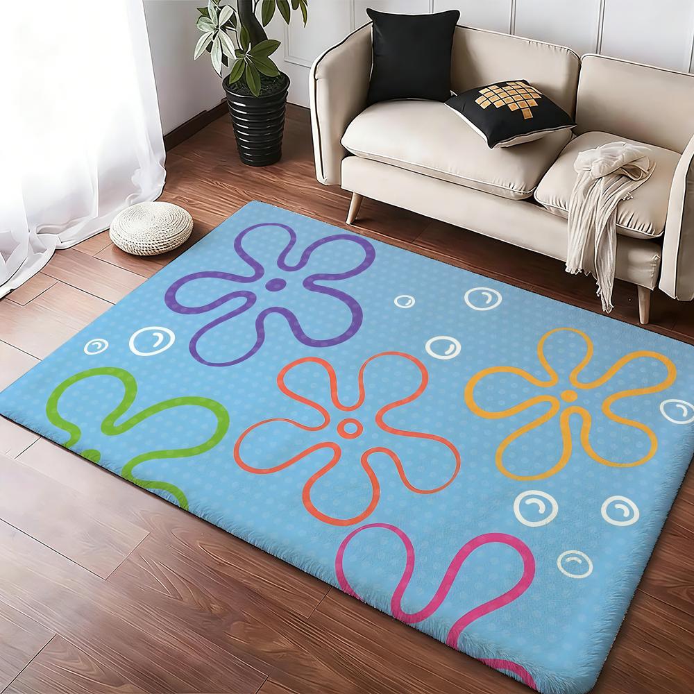 Coin Decorative Floor Mat Cozy Flannel Soft Thick Non-Slip Mat for Living Room Bedroom Kitchen Decor Rugs