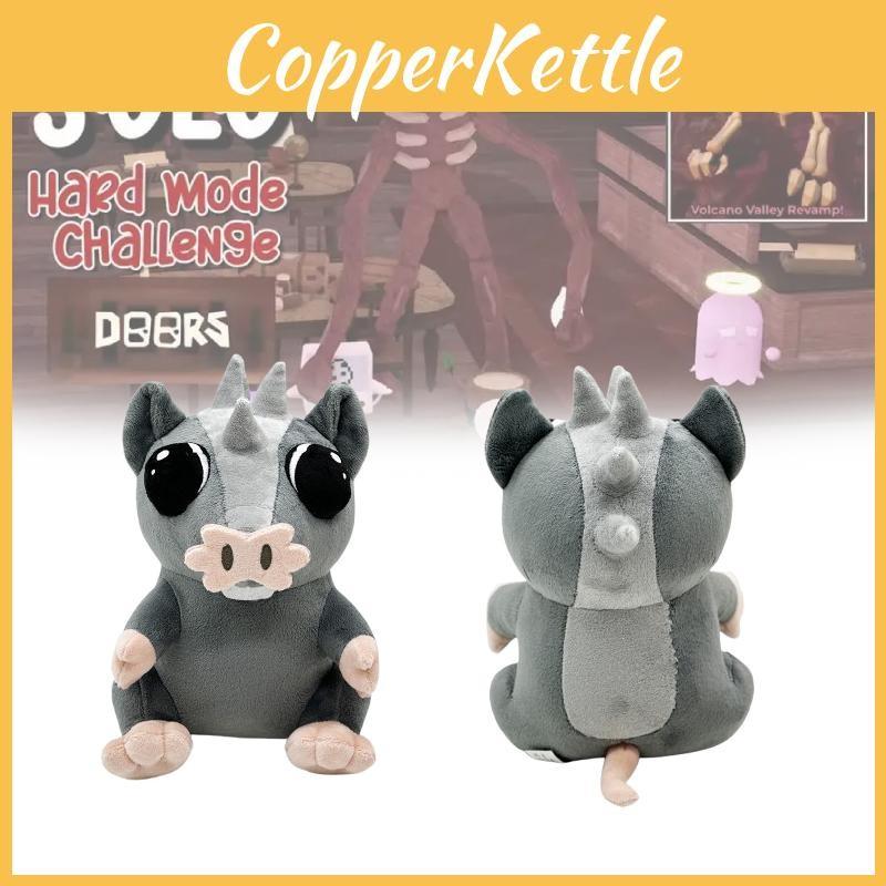 Roblox The Doors Content Gray Mouse Pig Plush Toy Animal Gift Room Decoration