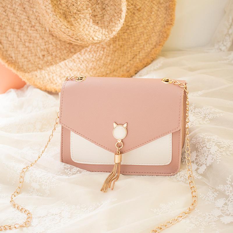 Bag Women's Fashion Trend Pearl Chain One Shoulder Crossbody Small Square Bag New Versatile Casual